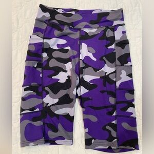 Popfit Stella Shorts Purple Camo